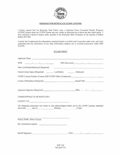 Concealed Carry (CCDW) | Jessamine County - KY